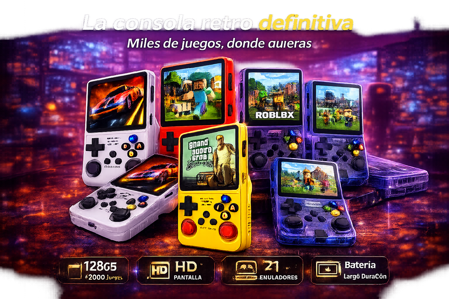 🎮 Consola Portátil 𝑹𝒆𝒕𝒓𝒐 R36S – Revive los Clásicos Donde Quieras